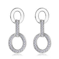 Wholesale  Iced Out Grade D Moissanite Earrings 925 Sterling Silver  0.36ct+0.36ct Moissanite GRA Certified Drop Earrings Women