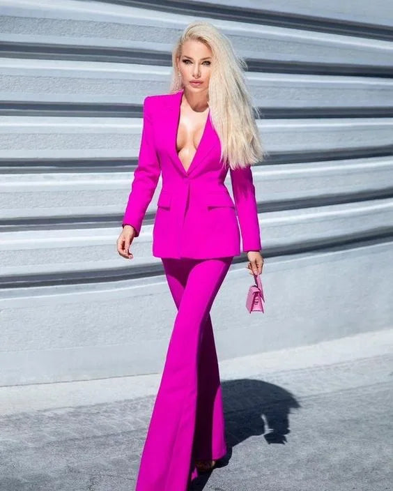 2025 Autumn New Elegant Women's Slim Button Suit Jacket Long Design Back Part Body Casual Style with Tight Waist Circumference