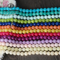 4-14mm Natural Cloud Jade Gemstone Beads Colorful Smooth Round Pick Sizes for Fine Jewelry Making Red/Green/Blue/Pink