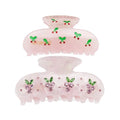 Cellulose Acetate Cherry Claws with Rhinestones 8cm/9cm Hair Clip Glitter Claw Clips for Women Girls