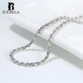 Wholesale Elegant 18k Gold Plated Custom 925 Silver Luxury Minimalist Fine Jewelry Rope Chain Necklaces for Women