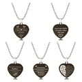 Stainless Steel Black to My Granddaughter Daughter Best Friend Grandson Son Sister Mom Dad Nephew Niece Friends Family Necklace