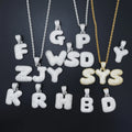 DAIHE Wholesale Hip Hop Fine Jewelry Moissanite Diamond 26 Letters Pendant Charm Necklace for Men Women