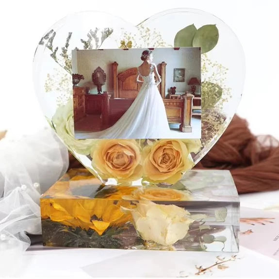 Crystal Glue Epoxy Resin Love Picture Frame Love Decoration Rectangular Combination Mirror Silicone Mold
