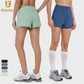High Waist Gym Short Legging High Elastic Breathable Fitness Trousers Ribbed Yoga Sports Shorts for Women