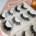 Private Label Full Strip Eye Lash 20mm Fluffy Faux 3D 5D False Eyelash Faux Mink Eyelashes With Eyelash Packaging Box