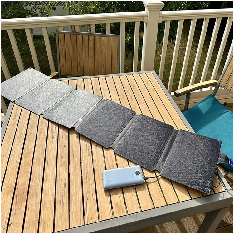 Handhold Portable Foldable Solar Panel Solar Phone Charger Waterproof USB Interface for Power Bank Phone Backpacking Fishing