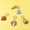 New Fashion Custom 2D Soft PVC Rubber Animal Keychain Cute Cartoon Keyring for Dog Owners Pet Lovers and Business Bulk Sales