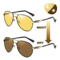 8722BS Men Double-Beam Hot Sale Polarized Men Trendy Sport Style Photochromic Lens Day Night Vision Driving Sun Glasses 2024