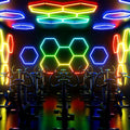 Hexagon Lighting Diy Assembled Rgb Ceiling Decoration Night Dance Club Light Disco Bar