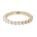 Gemnel Latest Design Women Wedding Custom Microns Gold Vermeil Overlay Brilliant Band Ring