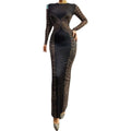 Anniversary Evening Dress Long Dress Bronzing Host  Birthday Party Long Dress