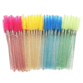 Wholesale Disposable Micro Eyelash Mascara Brushes Nylon Eyebrow Extension Applicator for Makeup