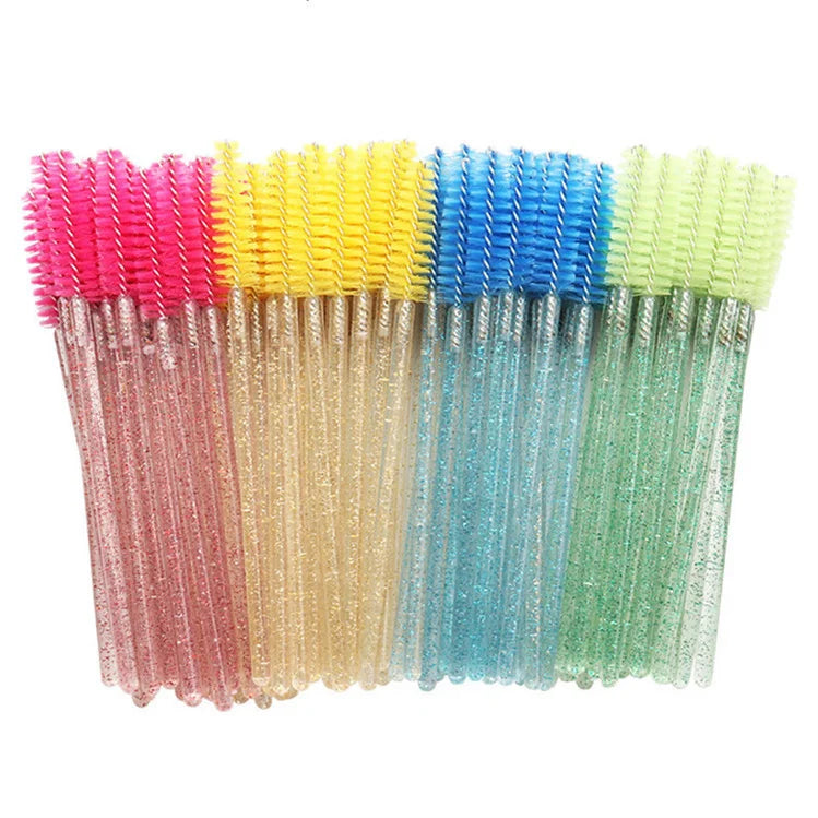 Wholesale Disposable Micro Eyelash Mascara Brushes Nylon Eyebrow Extension Applicator for Makeup