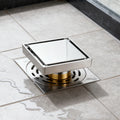 Modern Design Concealed Floor Drain Factory Hot Sale Odor-Resistant Brass Copper Material Compatible for Bathroom Use