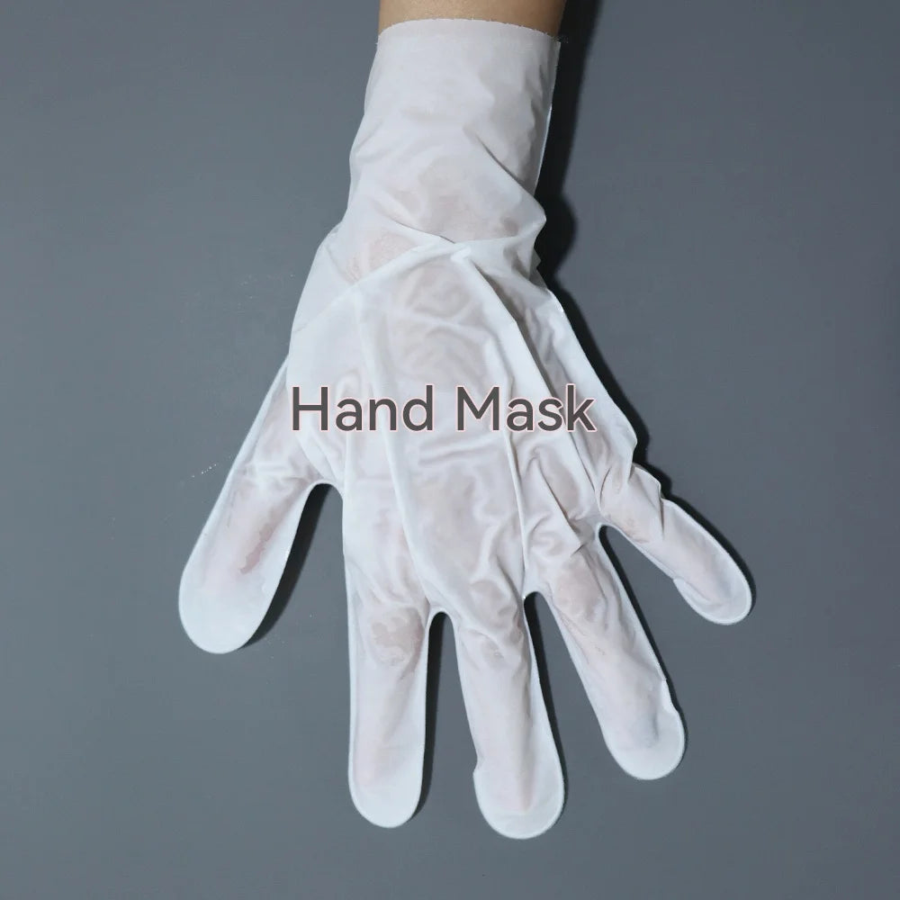 Custom Private Label Gloves Shape Korean Style Moisturizing Nourishing Whitening Rose Hand Sheet Mask