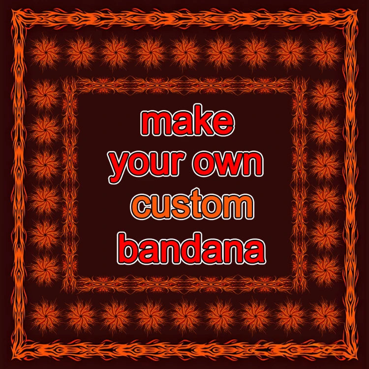 Multifunctional Cotton Custom Bandana with logo Custom Design Print Square Sports Bandana for Men