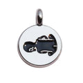 Fashion Diy Zinc Alloy Necklace Pendant Charms Small Disc Letter Enamel Logos Pendant for Bracelet Accessory