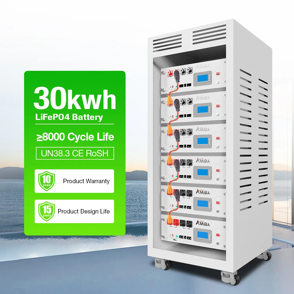 All in One Rack with LiFePO4 Battery 20kwh 5Kwh and 5Kw Hybrid Inverter Lithium Battery for Home Solar Energy Storage System
