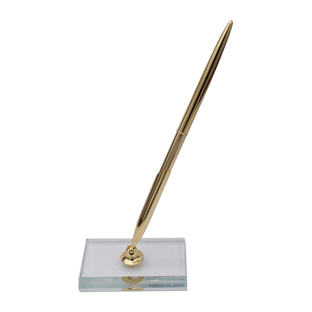 Luxury Hotel Reception Desk Pen Stand Novelty Bank Counter with Glass Holder Advertising Ball Pens Made Durable Paper Material
