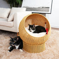 Four Seasons Universal Semi-enclosed Pet Kennel Cat Hammock Woven Warm Cat Kennel Villa Cat Cage Rattan Cat Kennel