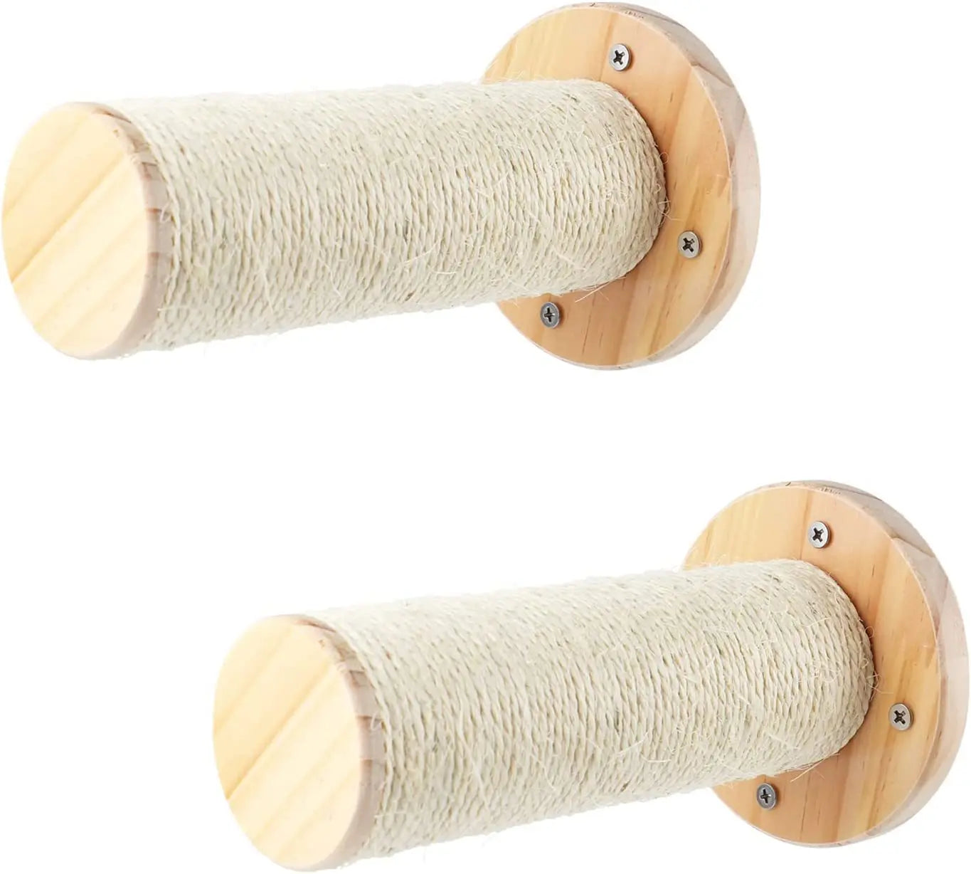 Wooden Cat Tree Furniture Wall Hanging Sisal Rope Post for Cat Scratching and Chewing Carton Packed