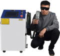 EU Free Tax BWT Relfar Double Pendulum Fiber Laser Cleaning Machine 3000W for Stainless Steel Rust Removal Oil Stain Paint