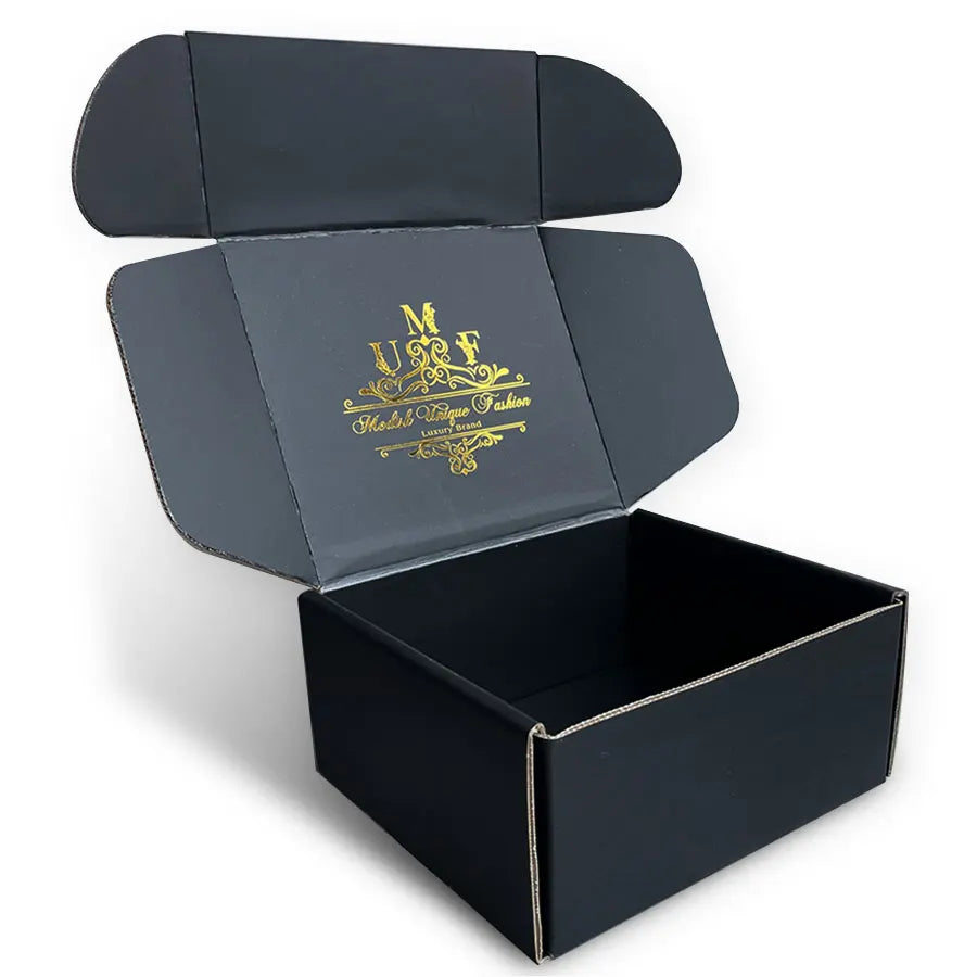 Custom Logo Printing Perfume Paper Packaging Box Black Shipping Corrugated Cardboard Mailer Box for Cosmetics