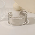 Punk Tarnish Free Stainless Steel Bracelet Large Waterproof Minimalist Hollow Open Chunky Cuff Bracelet Pulseras Y Brazaletes