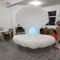 Giant Romantic LED Lighting 210D Oxford Cloth Shell Inflatable Seashell RGB LED Lights Remote Colorful Wedding Stage