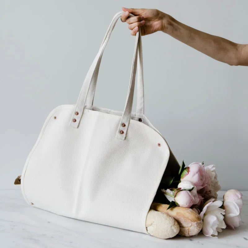 Wholesale Canvas Bouquet Bag Portable Floral Bouquet Holder Garden Flower Holder Flower Shop