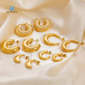 SUMMLY Vintage Simple 18K Gold Plated Stainless Steel C-Shaped Earrings Fashion Jewelry Manufacturer