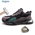 Men Safety Shoes Steel Toe Anti-Puncture Rubber Sole | Breathable Safety Boots Men Work Casual Wear MegaBDM