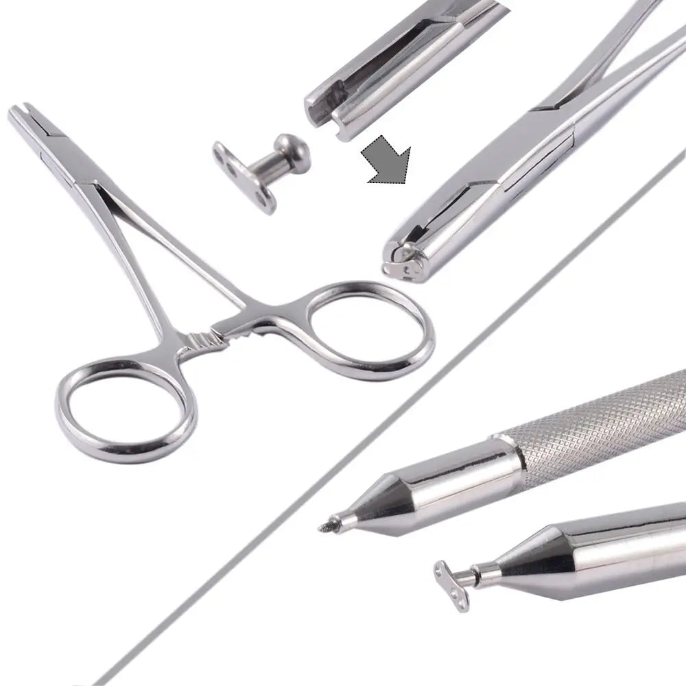 Professional 316L Surgical Slim Dermal Anchor Kelly Forceps Fashionable Body Jewelry Tools