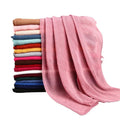 Wholesale Solid Crumpled Twill Shawl for Women Simple Fashion Polyester Hijab Scarf