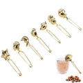 Various Shapes Stainless Steel Tea Infuser Gold With Long-handle MegaBDM