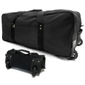 Best Large Black Drop Bottom 32 Inch Foldaway Collapsible Rolling Backpack Duffel Bag with Wheels