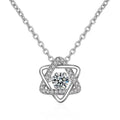 Fine Jewelry 925 Sterling Silver Hexagram Pendant Diamond Women Fine Six-pointed Star Pendant Necklace