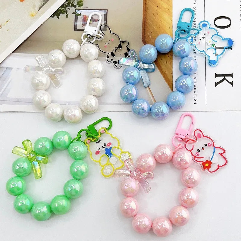Hot Sale Cute Resin  Candy Color Party Favor Keychains Acrylic Fruit Bag Pendant Keyring Exquisite Gifts for Women and Girls