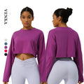 High Quality Ladies Sports Top New Design Neck Loose T-Shirt Long Sleeve Lightweight Soft Fabric Plus Size for Gym Workout Wear MegaBDM