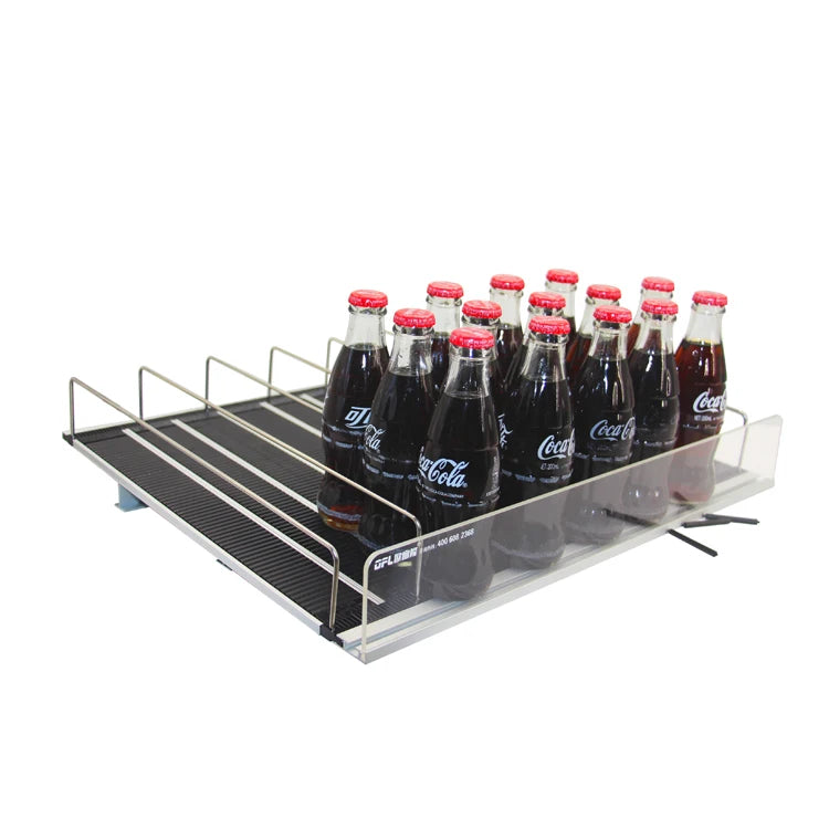 Heavy Duty Double-Sided Freestanding Supermarket Rack Refrigerator Fridge with Customizable Size 8 Shelves for Beer Beverages