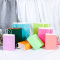 Custom Recyclable Pure Brown Kraft Paper Bag with Stranded Handle Boutique Shopping Eco-Friendly Paper Bags