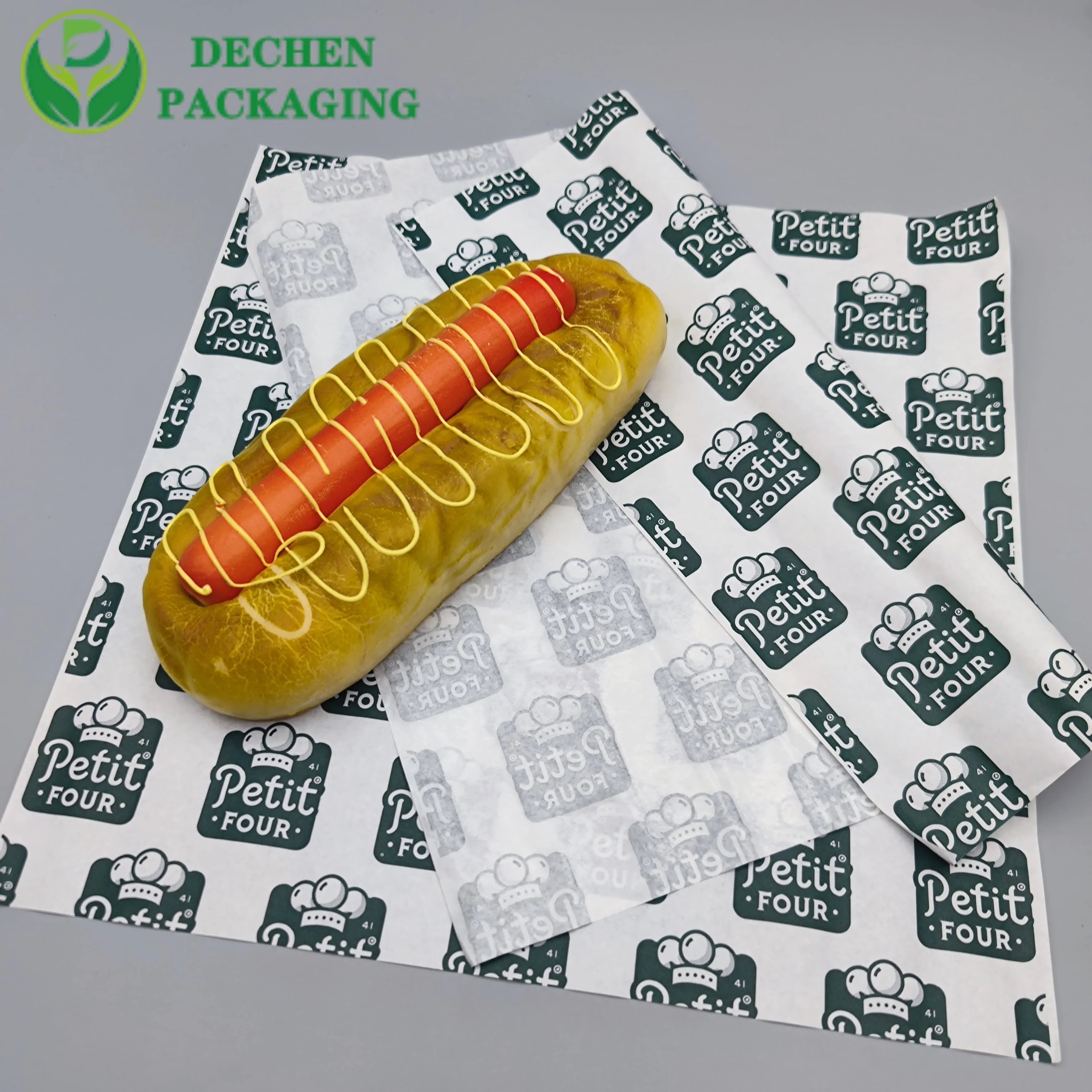 Custom Coated Deli Wrap Paper Liners for Food Baskets Single Side Use for Bread Cookies Chewing Gum