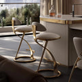 Modern Luxury Gold Stainless Steel High Bar Stools Commercial for Kitchen Coffee Shop Bistro Accent Chairs for Bar Bistro