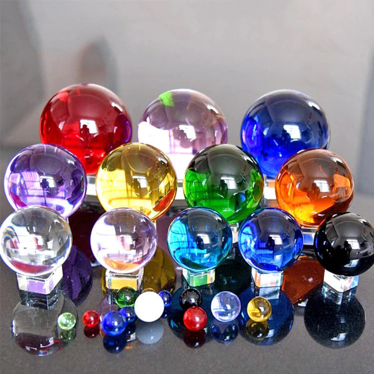 K9 Clear Crystal Balls Lensball Magic Bola De Cristal 30-200mm Home Decoration Ornament Transparent Sphere Globe Ball
