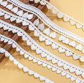 Factory Wholesale Heart Design Cotton Water-soluble Embroidery Lace Trim for DIY