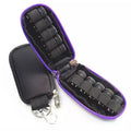 In Stock Essential Oils Bottle Keychain Case for 1ml 2ml Sample Vials Glass Bottles 10 Holes Keychain Pouch