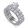 Bling Bling Genuine Anillo 925 Sterling Silver Stackable Engagement Ring