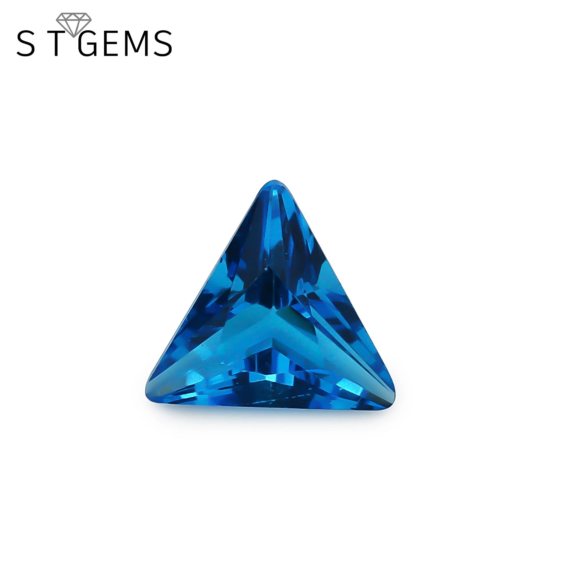ST Gems Triangle Cut Crystal Glass Gemstone for Jewelry Making