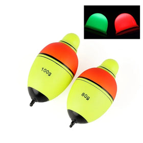 W.P.E Fishing Float 80g/100g Interchange LED Light Night Electronic EVA Soft Luminous Float Fishing Tackle